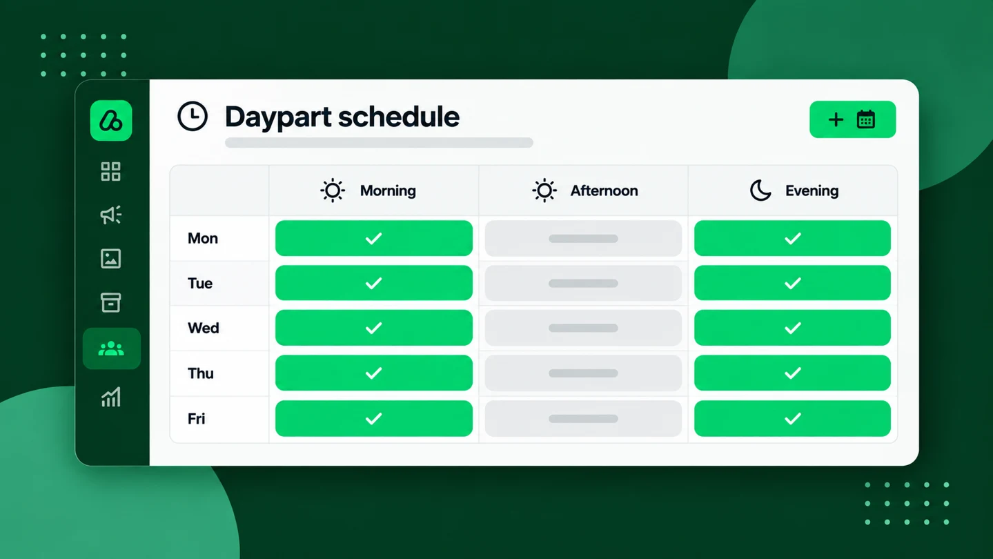Day-parting interface illustration
