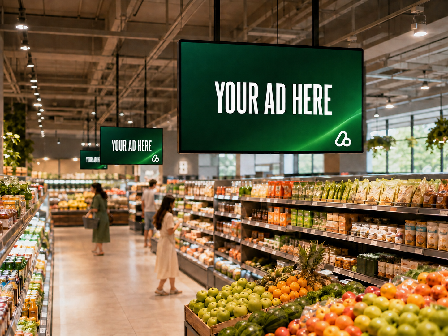 AdTRUE Global advertising on supermarket digital screens