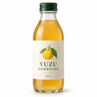 Yuzu kombucha 250 ml bottle